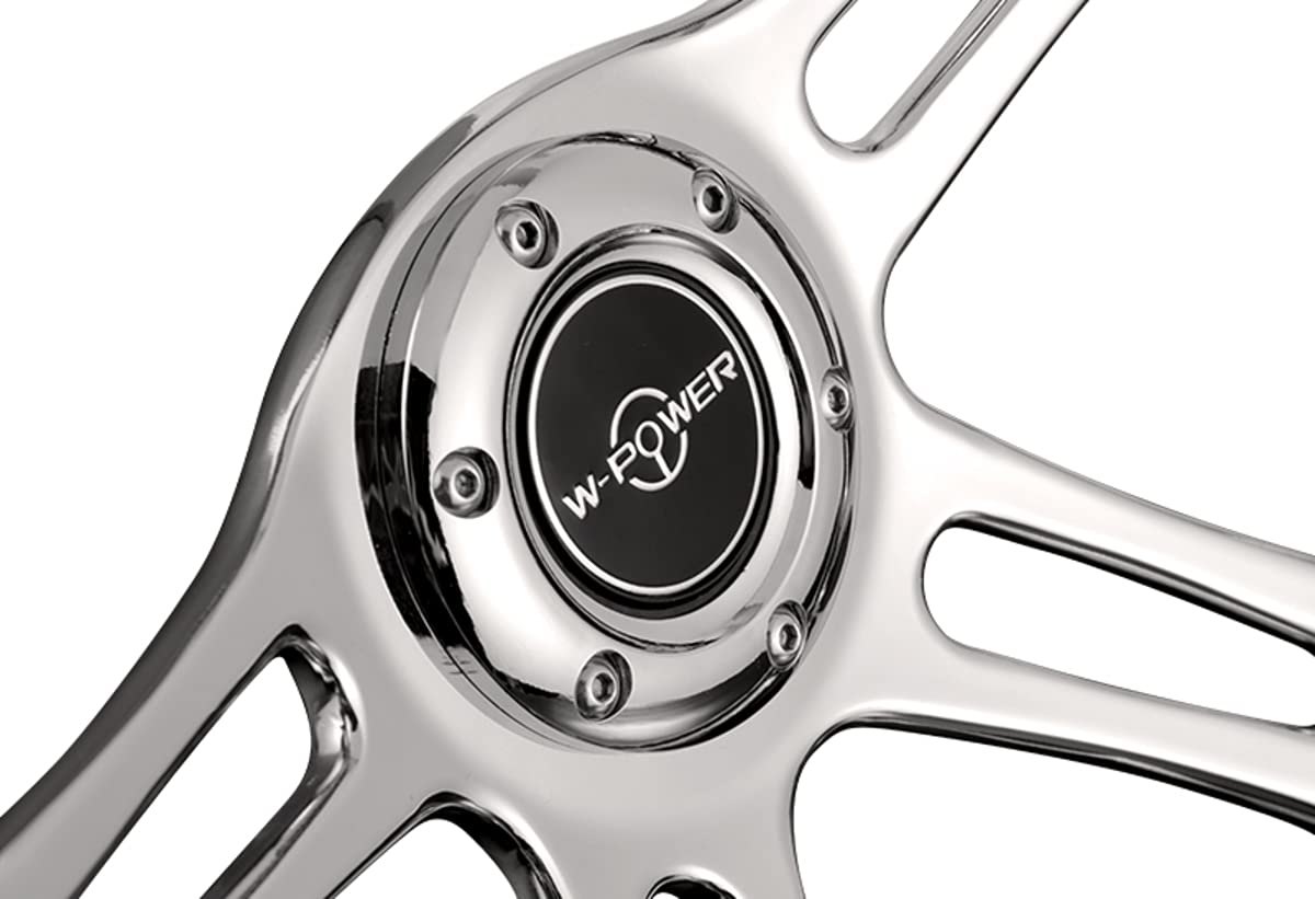 お*り様 半額スタート！W-POWER ステアリングホイール ブラック Amazon | W-Power 14インチ ユニバーサル 350mm 6ボルト穴